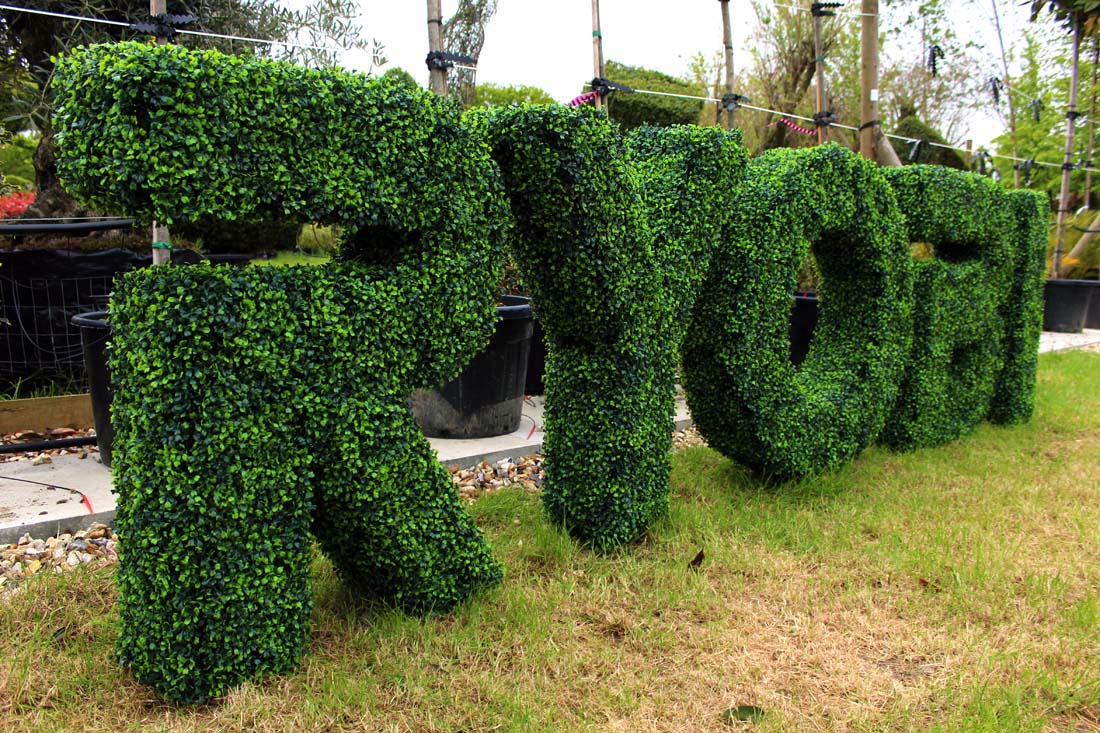 Ryboi Artificial Boxwood Letters Bespoke topiary plant sculptures